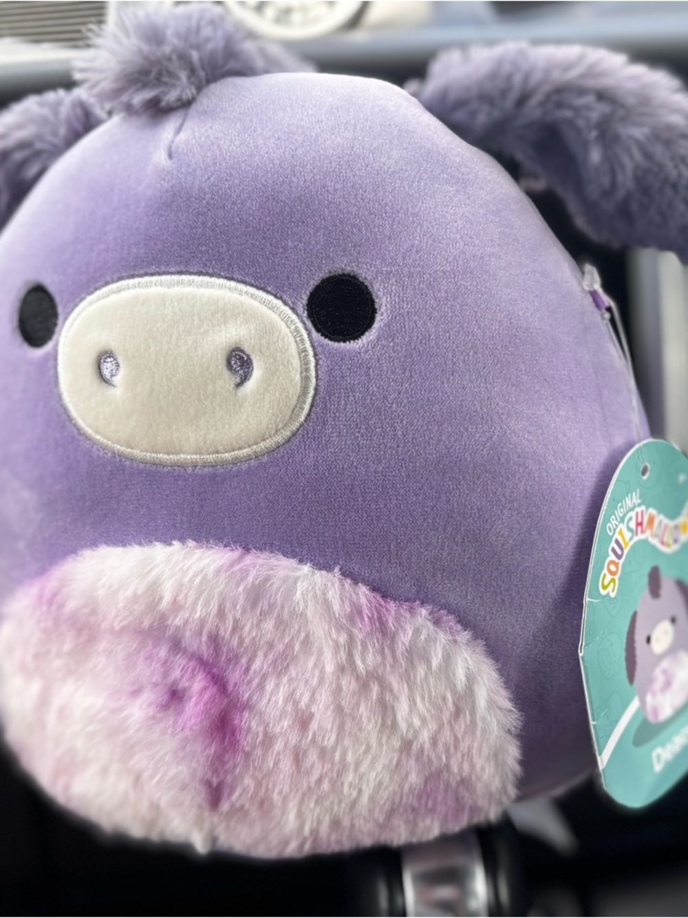 Squishmallows Soft Purple Plush with Cream Snout and Fluffy Pastel Belly NWT